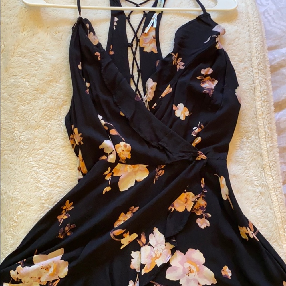 Black Floral Summer Dress